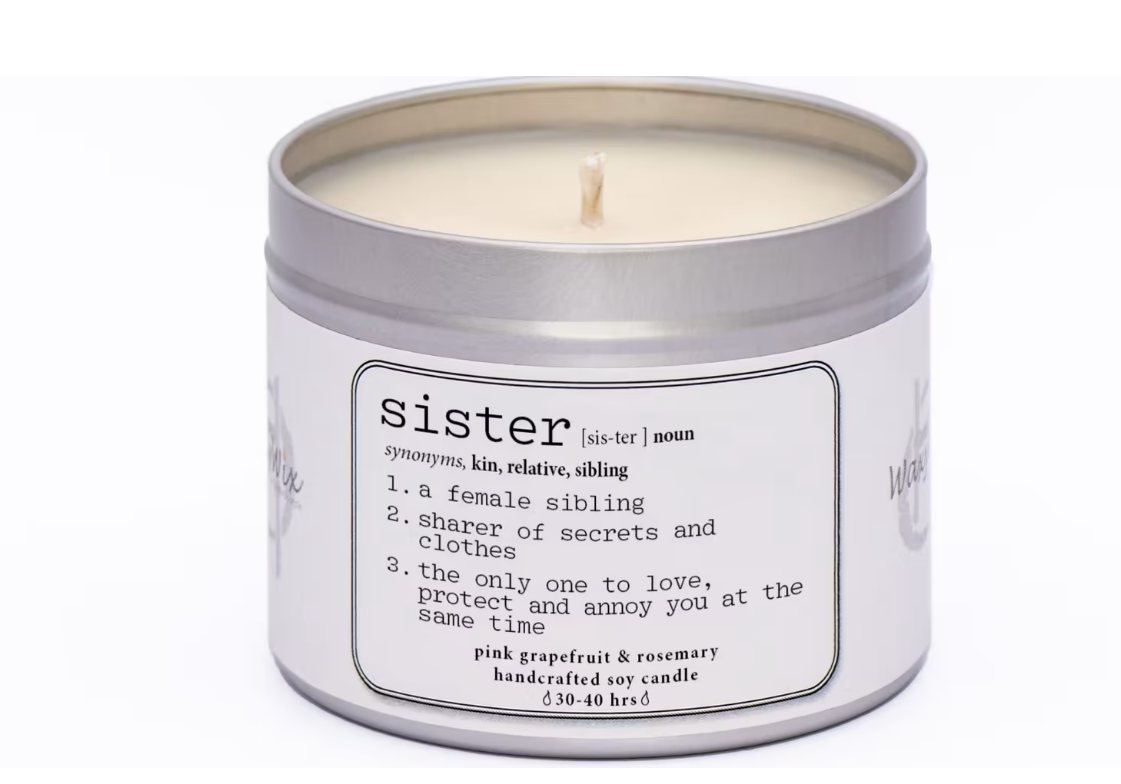 Candle Gift For Sister, Strong Scented Handmade Soy Wax Candle