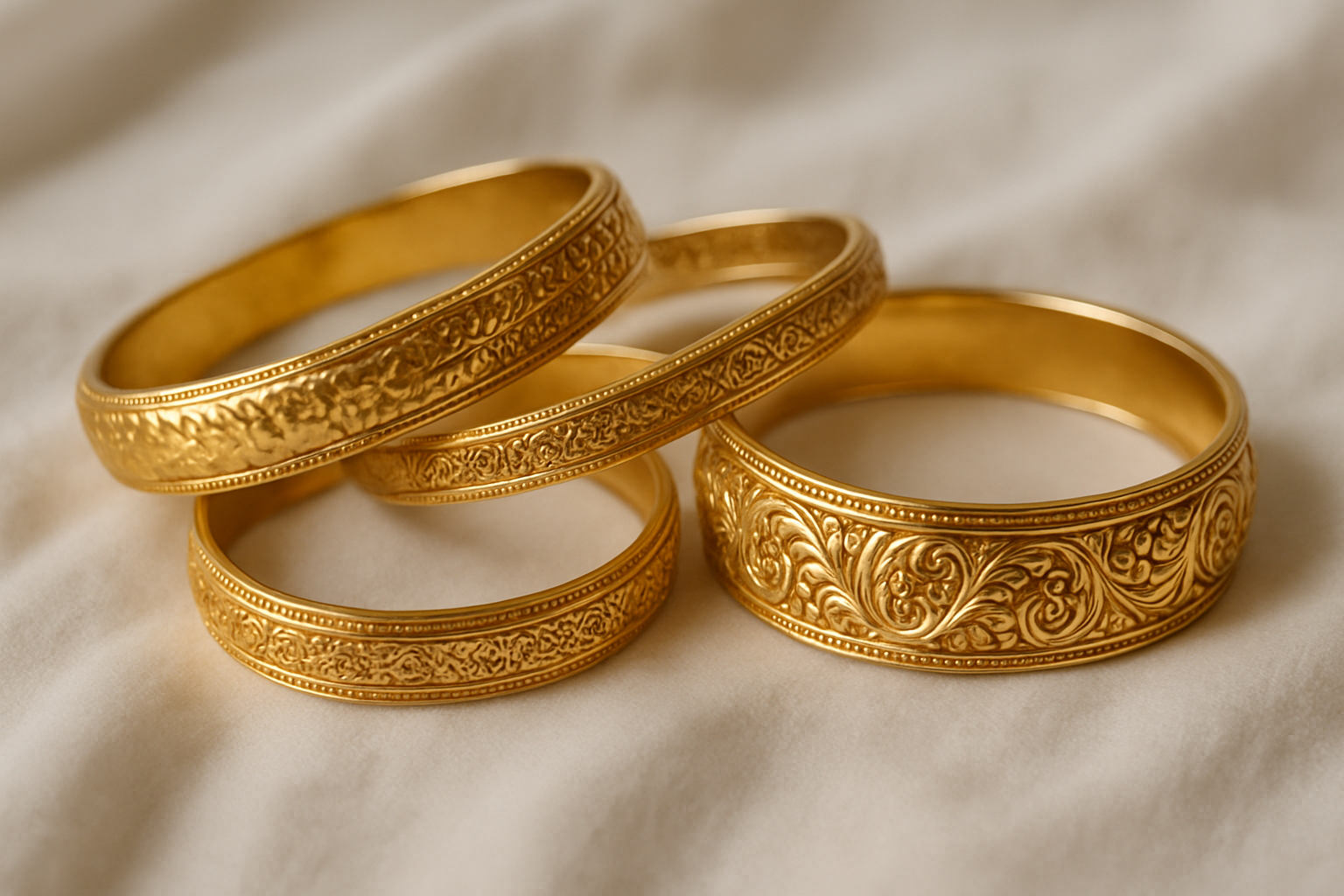 handmade gold bangles